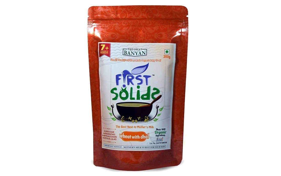 First Solids Wheat With Dhal, 7+ Months   Pack  300 grams